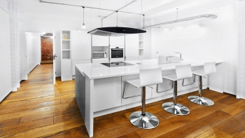 Photo Video Studio Shoot Space Canary Wharf London All White Kitchen