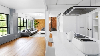 Modern Warehouse Kitchen - Film Stills Location Space Hire