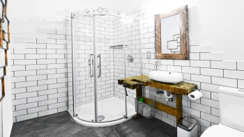 Photo Studio Hire East London - Warehouse Apartment - Shower Room