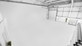 White 14m Drive In Cyc Wall Studio Hire Space South East London