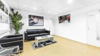 Woolwich Arsenal Photo Studio Hire Reception TV Lounge Area
