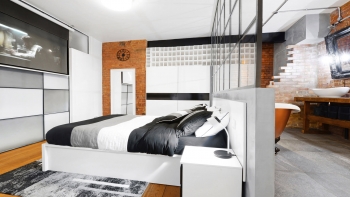 Luxury Warehouse Apartment Master Bedroom - Film Photo Location Hire