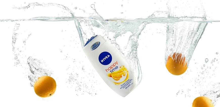 Orange Nivea Water Splash Creative Advertising Photography